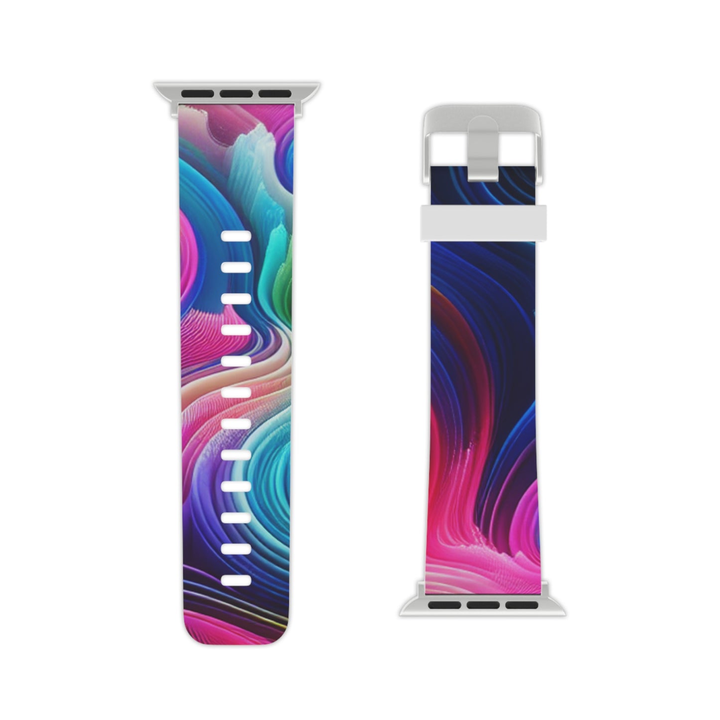 Neon Splatterscape. - Trippy Infinity Patterns Iwatch Band