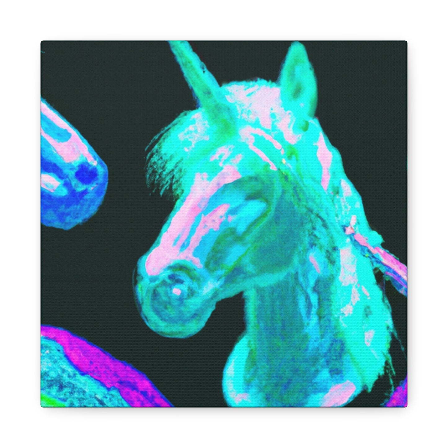 Neon Unicorn Palooza NEON Unicorns Art Canvas