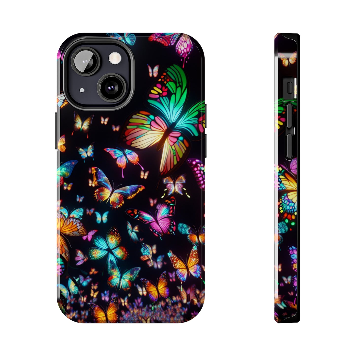 Neon Butterflies Dance NEON Butterflies Tough Phone Case Iphone 6 7 8 9 10 11 12 13 14 SE X XR XS Pro Max Mini Plus