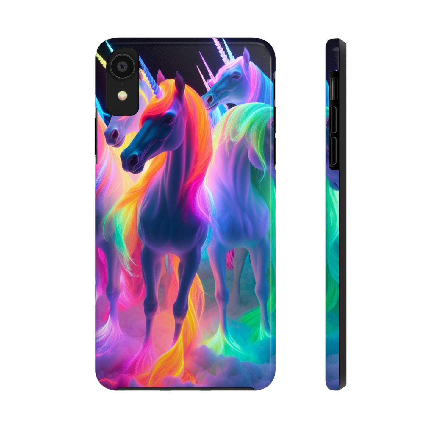 Vividly Rainbow Dreaming NEON Unicorns Tough Phone Case