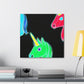 "Neon Rainbow Unicorn Cluster" NEON Unicorns Art Canvas