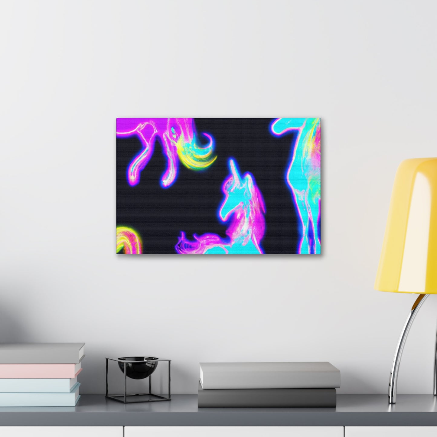 "Neon Magic" NEON Unicorns Art Canvas