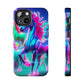 "Rainbow Dreams in Neon" NEON Unicorns Tough Phone Case