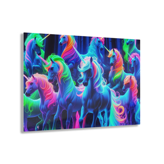 'Rainbow Mystique' NEON Unocrons Art 1/4" Glossy Acrylic Art
