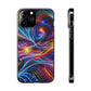 Neon Vortex. Infinity Patterns Art Polycarbonate Phone Case