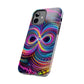 Psychedelic Dreams in Neon Void. Trippy Infinity Patterns Tough Phone Case Iphone 7 8 9 10 11 12 13 14 Pro Max Mini Plus XR XS SE