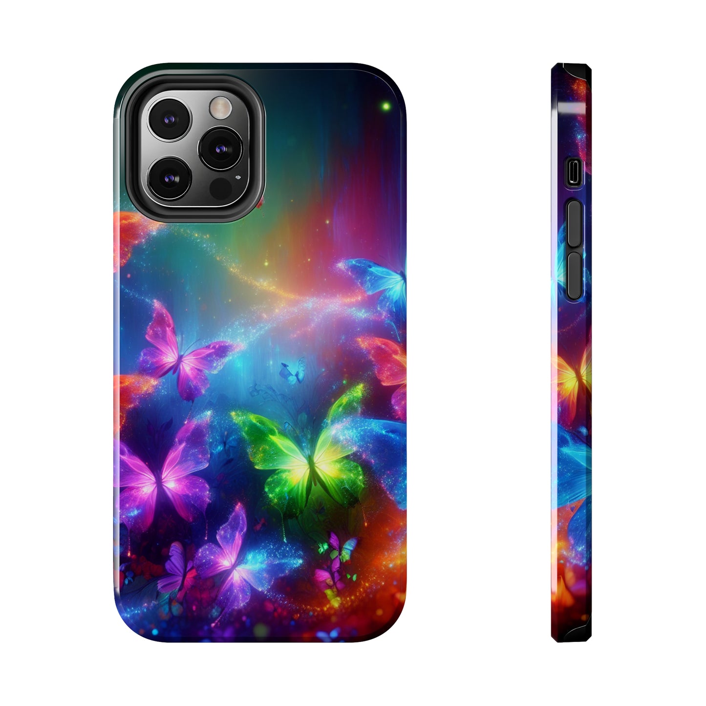 "Glow of the Luminous Butterflies" NEON Butterflies Tough Phone Case