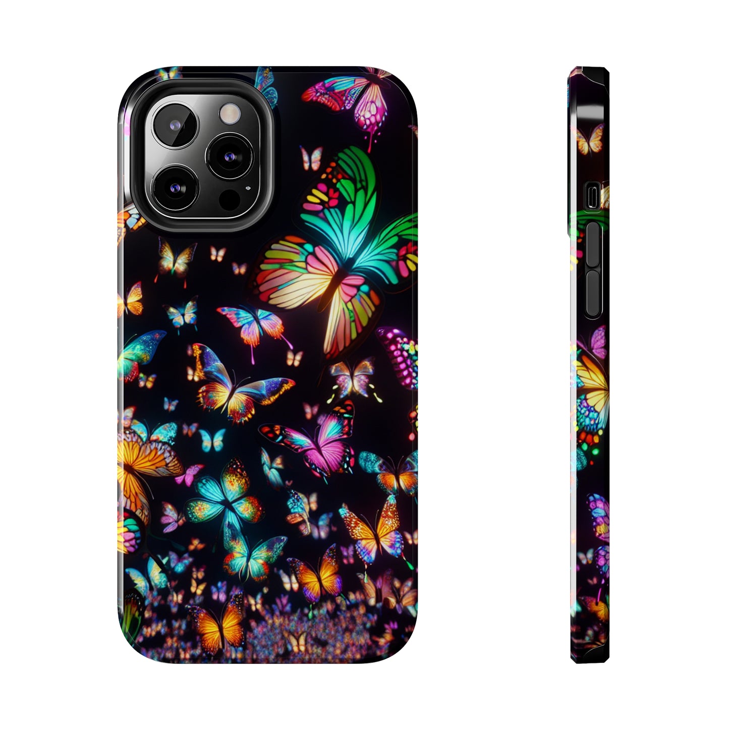 Neon Butterflies Dance NEON Butterflies Tough Phone Case Iphone 6 7 8 9 10 11 12 13 14 SE X XR XS Pro Max Mini Plus