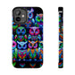 Neon Nocturnal Spectacle. NEON Owls Tough Phone Case