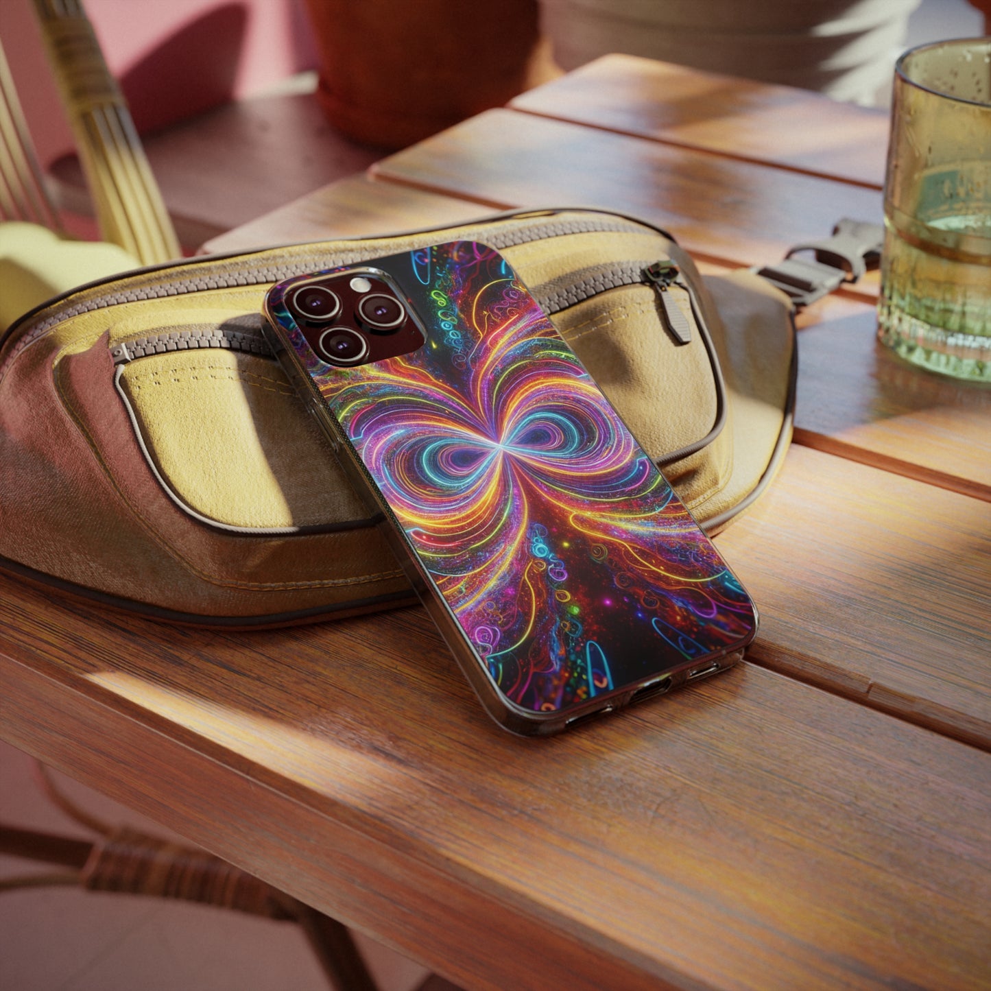 Neon Infinity Vortex Infinity Patterns Art Polycarbonate Phone Case