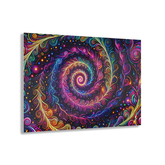 Vibrant Infinity Voyage. Trippy infity Pattern 1/4" Glossy Acrylic Art