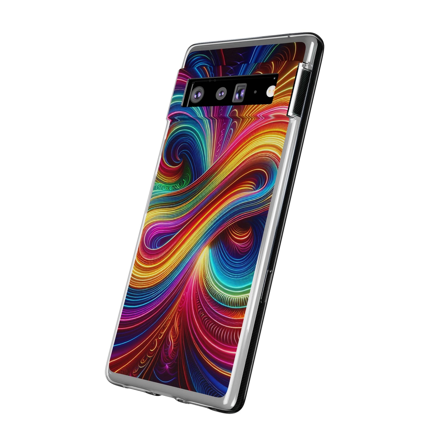 Neon Infinity Vortex Infinity Patterns Art Polycarbonate Phone Case