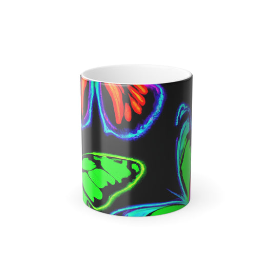 Neon Fluttertails Neon Butterflies 11oz Color Morphing Mug