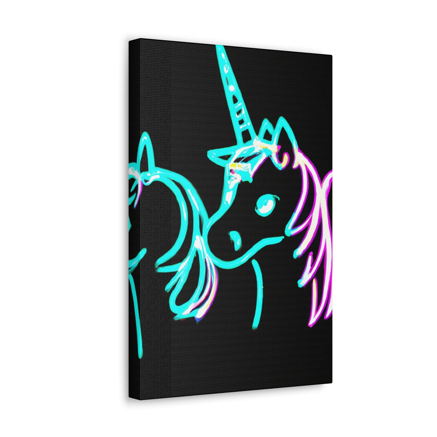 "Neon Unicorn Carnival" NEON Unicorns Art Canvas