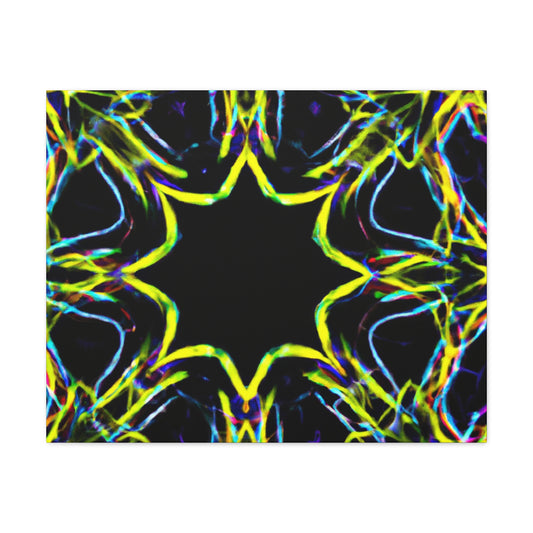 Vivid Neon Dreams of Infinity. Trippy Infinity Patterns Art Canvas