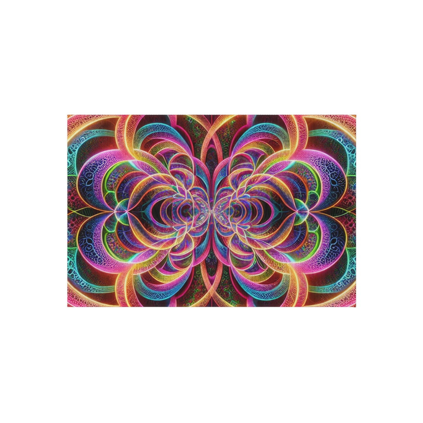 Neon Infinity Splatter-scape. Infinity Patterns Outdoor Rug