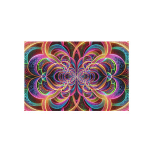 Neon Infinity Splatter-scape. Infinity Patterns Outdoor Rug