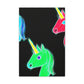 "Neon Rainbow Unicorn Cluster" NEON Unicorns Art Canvas