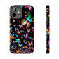 Neon Butterflies Dance NEON Butterflies Tough Phone Case Iphone 6 7 8 9 10 11 12 13 14 SE X XR XS Pro Max Mini Plus