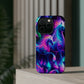 Neon Uniflourish Neon Unicorns Premium Art Magsafe Magnet Tough IPhone 13 14 15 Pro Plus Max and Mini in Matte and Glossy Phone cases