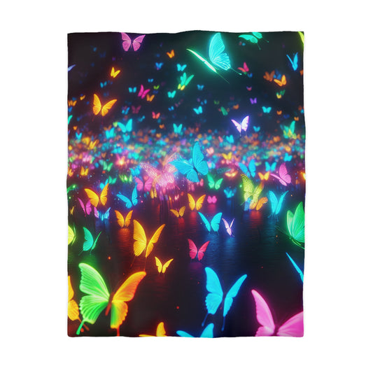 Adamo di Benvenuto - NEON Butterflies Microfiber Duvet Cover