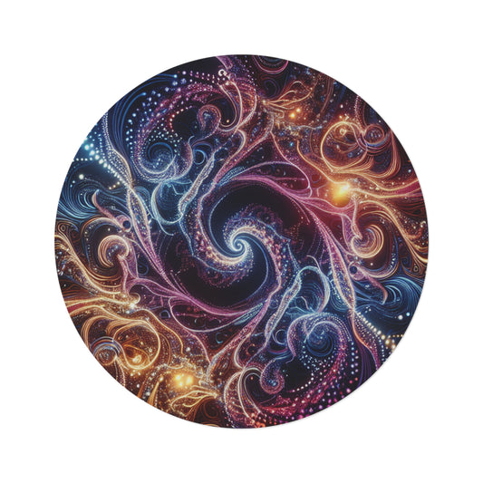 Visceral Vortex Visionary. Infinity Patterns Round Rug