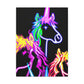 "Vibrant Neon Magic" NEON Unicorns Art Canvas
