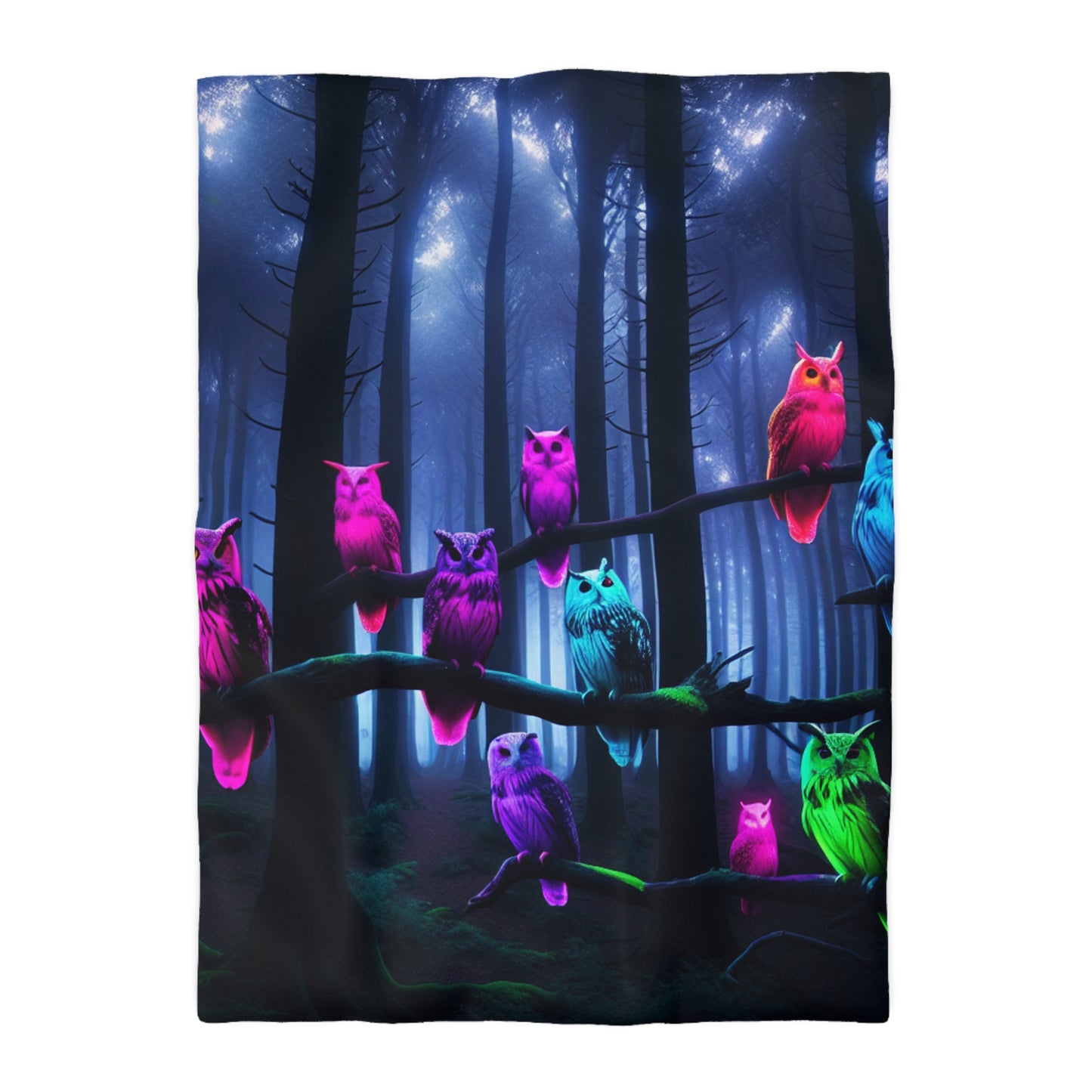 Gianni di Firenze - NEON Owls Microfiber Duvet Cover