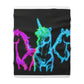 "Neon Dreamers" - NEON Unicorns Art Sherpa Blanket
