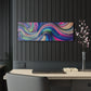 "Infinite Parallax of Neon Hues" Trippy infinity Pattern 1/4" Glossy Acrylic Art