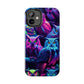 "Vivid Neon Nocturnal Symphony" NEON Owls Tough Phone Case
