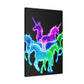 Neon Rainbow Unicorns NEON Unicorns Art Canvas