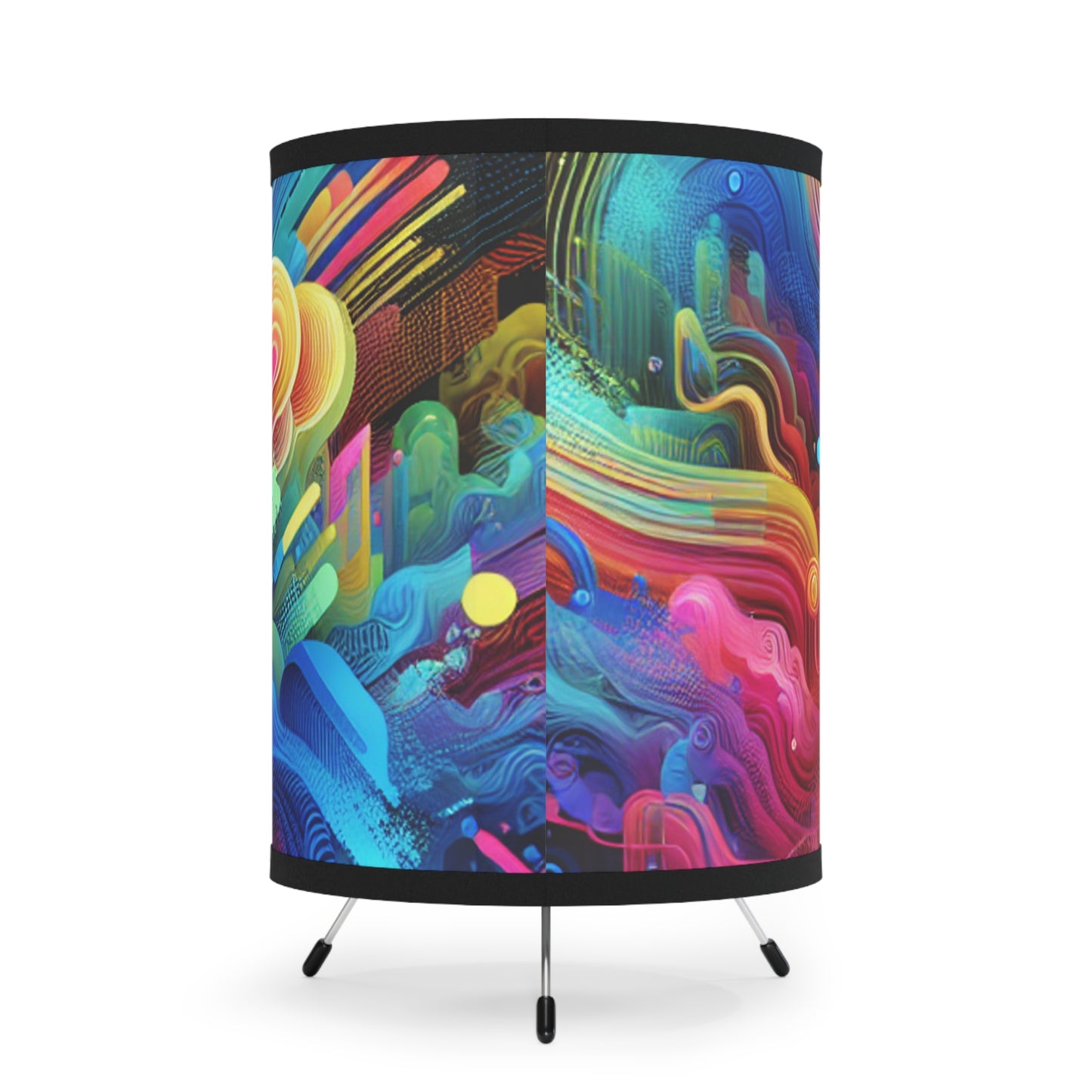 Gabriel Salvadore - Trippy Infity Patterns Art Tripod Lamp