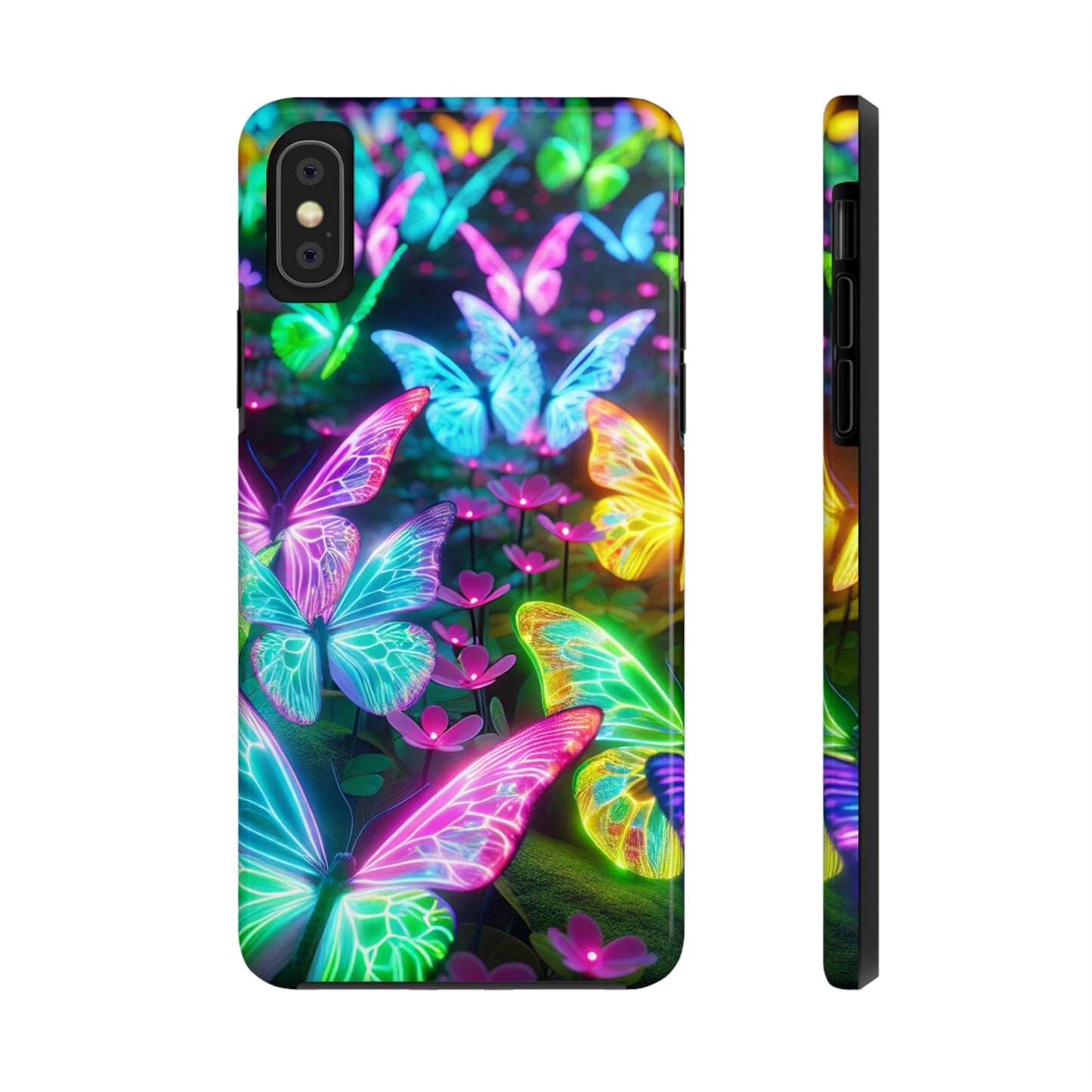 Neon Butterfly Dreamscape. NEON Butterflies Tough Phone Case