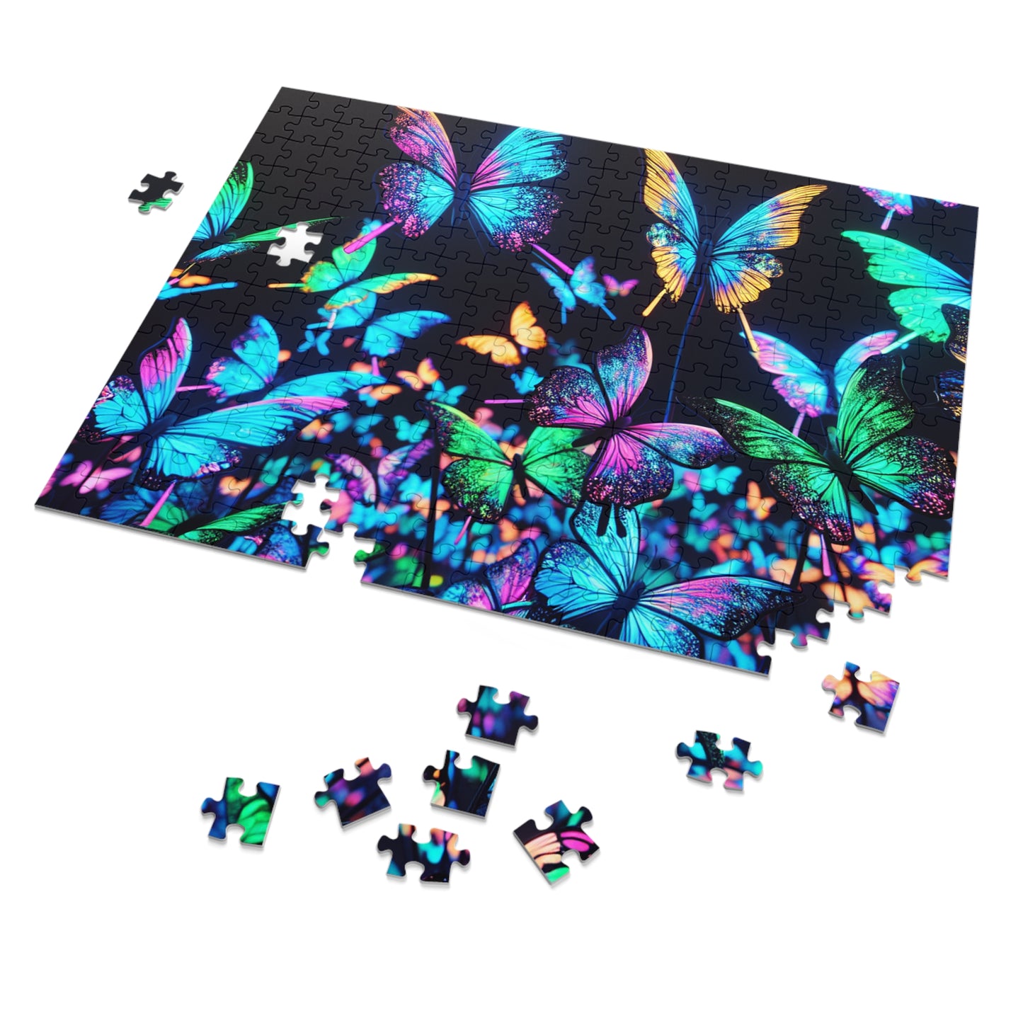 Neon Flutter - Neon Butterflies Puzzle