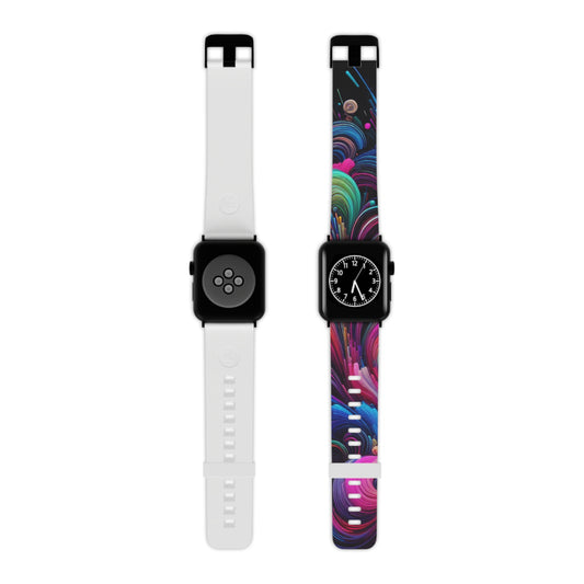 "Neon Synthesis" - Trippy Infinity Patterns Iwatch Band