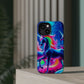 NeonNocturnals Neon Unicorns Premium Art Magsafe Magnet Tough IPhone 13 14 15 Pro Plus Max and Mini in Matte and Glossy Phone cases