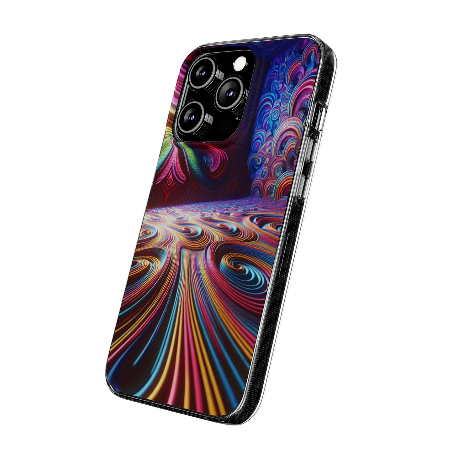 Vibin' Neon Infinity. Infinity Patterns Art Polycarbonate Phone Case