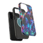 "Electrically Vivid Reverie" Neon Butterflies Premium Art Magsafe Magnet Tough IPhone 13 14 15 Pro Plus Max and Mini in Matte and Glossy Phone cases