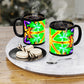 Vibrant Trippy Neon Infinity Illumination Trippy Infninty Patterns 11oz Black Mug