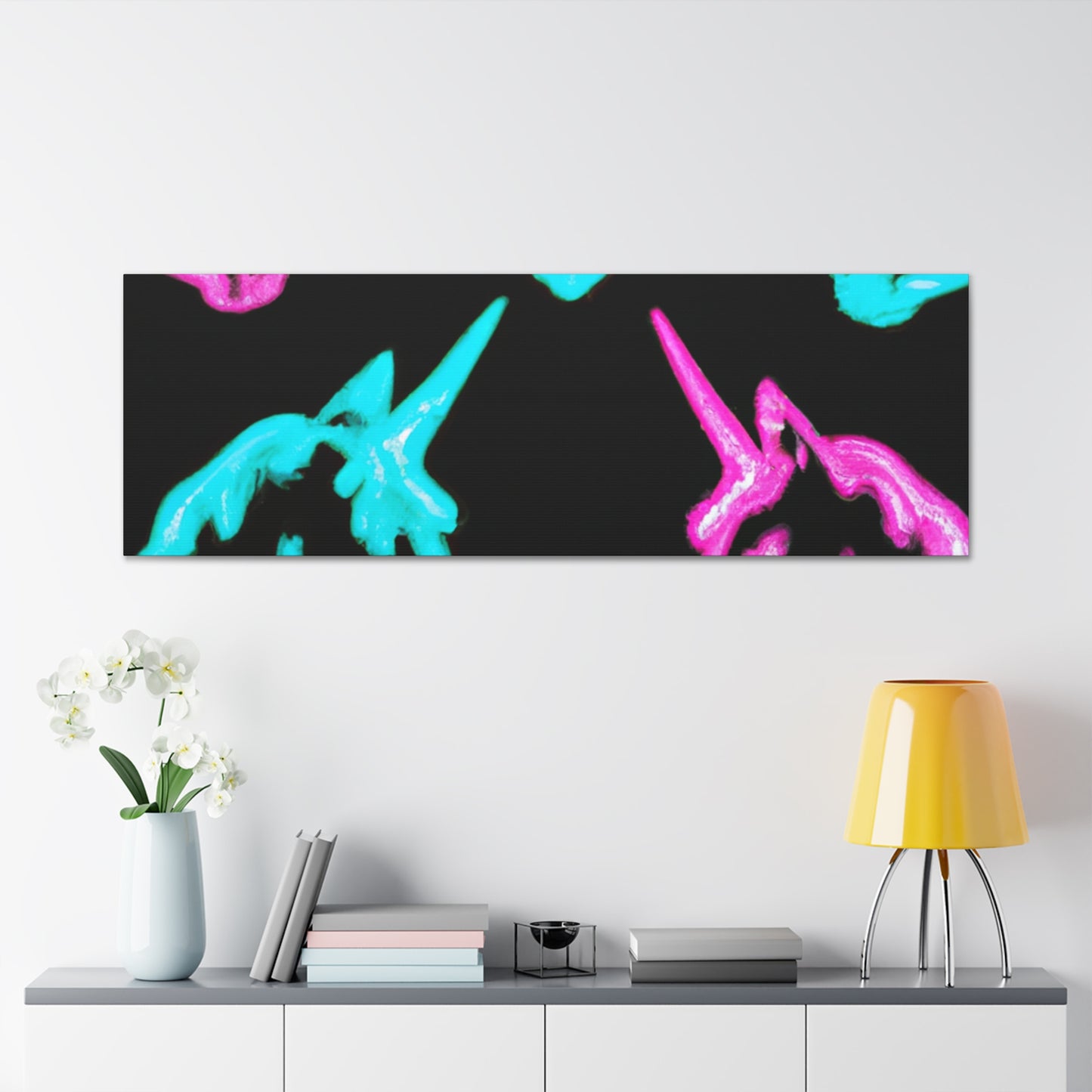 Neon Night Unicorn Prism NEON Unicorns Art Canvas