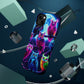"Neon Splash of Owls" Neon Owls Premium Art Magsafe Magnet Tough IPhone 13 14 15 Pro Plus Max and Mini in Matte and Glossy Phone cases