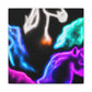 "Neon Harmony" NEON Unicorns Art Canvas