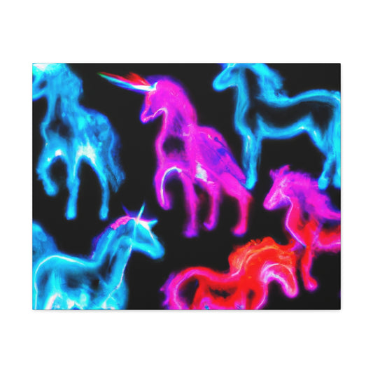 Neon Unicorn Fantasia NEON Unicorns Art Canvas