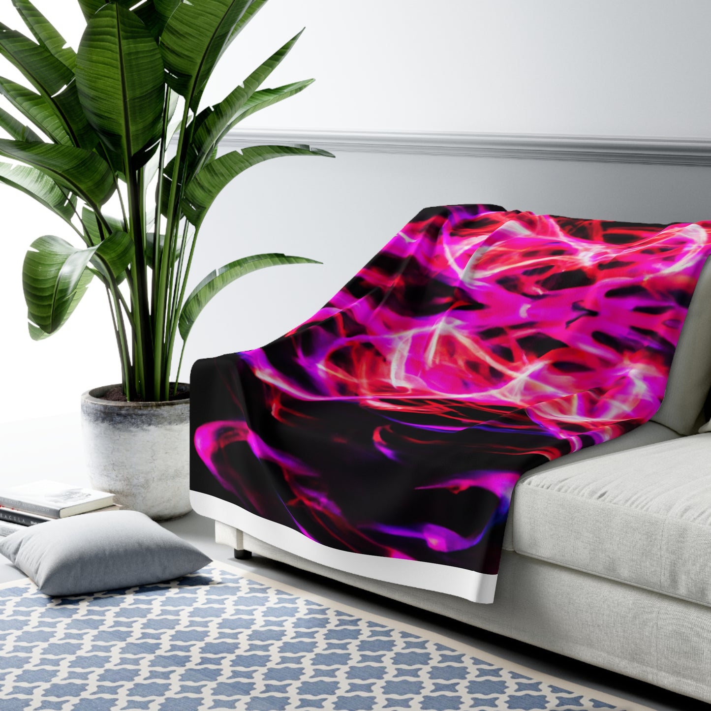 Hans van Heyde - Trippy Infinity Patterns Sherpa Blanket