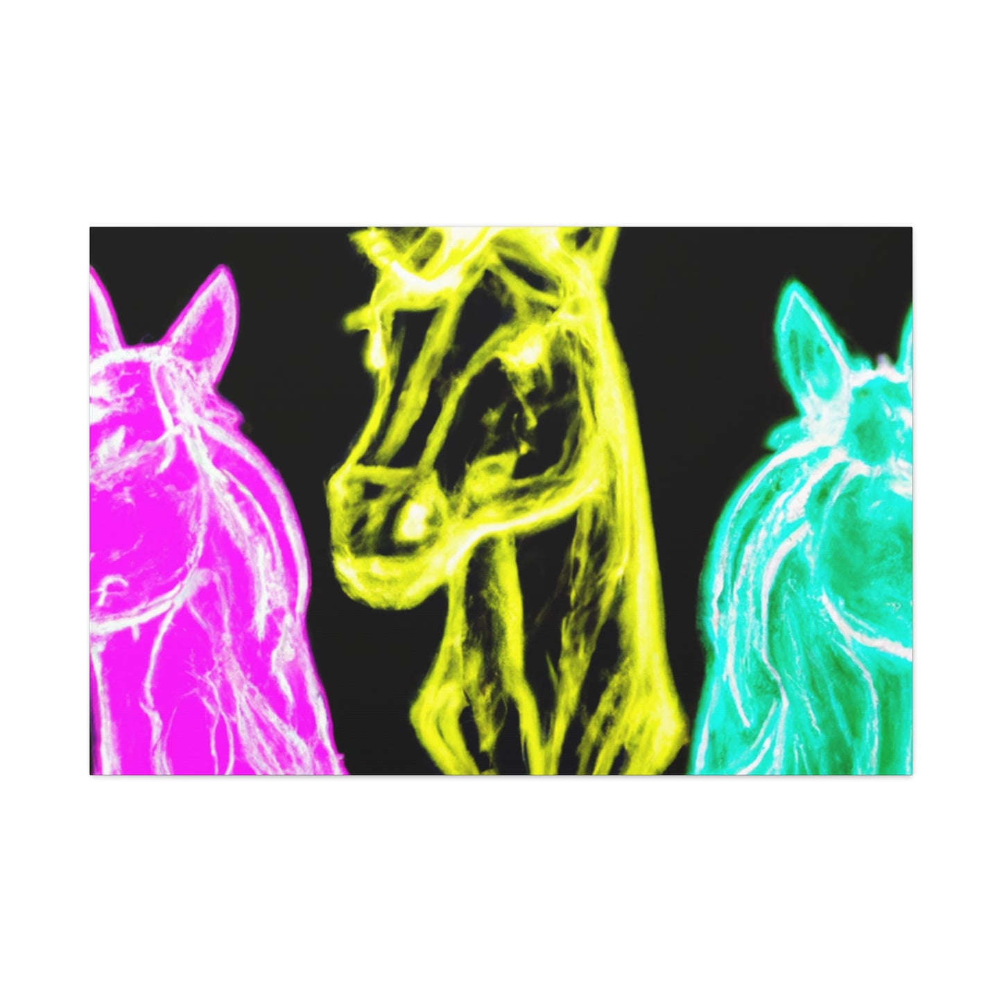 "Neon Unicorn Glow" NEON Unicorns Art Canvas