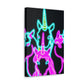 Neon Unicorns Galore! NEON Unicorns Art Canvas