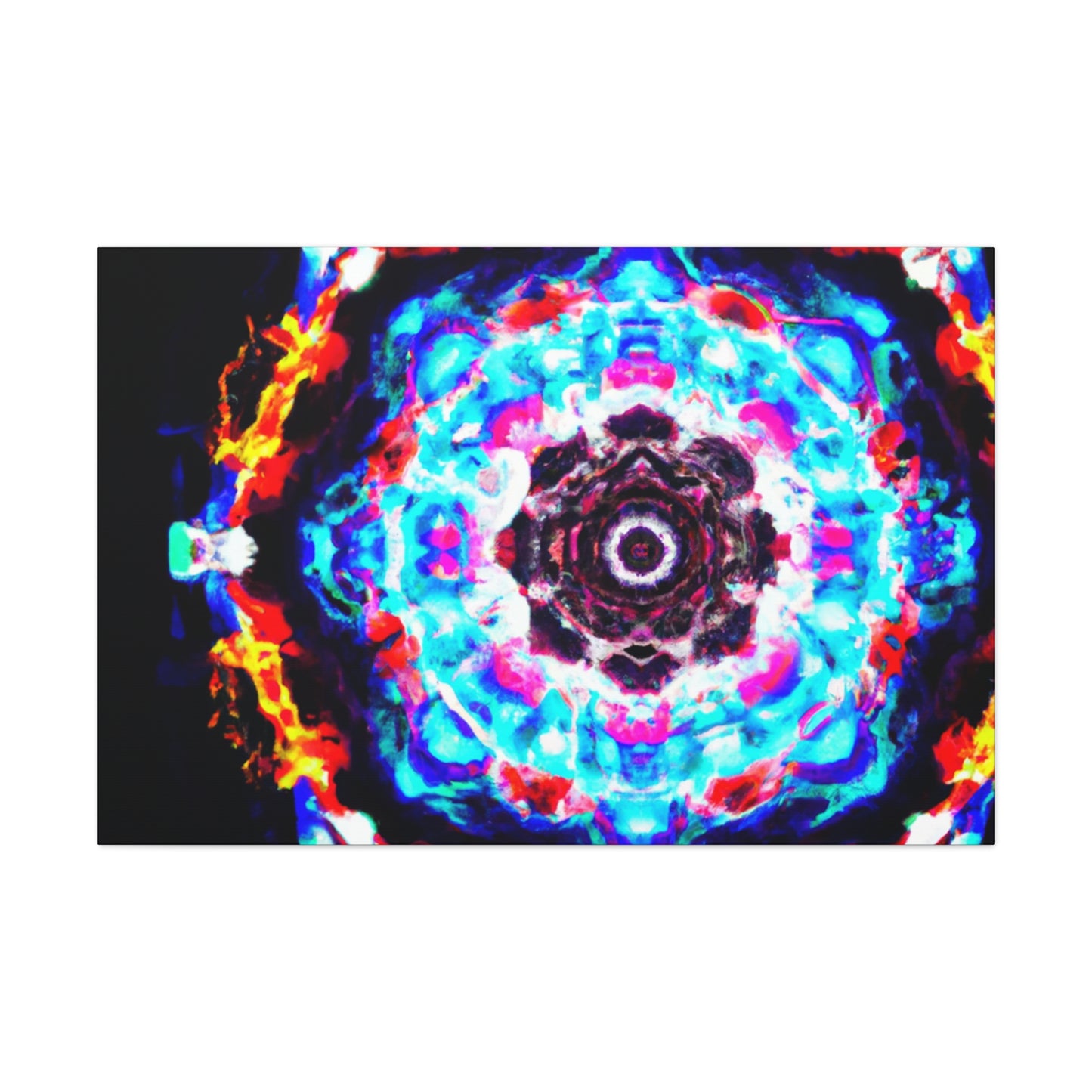 Vivid Vortex Immersion Trippy Infinity Patterns Art Canvas
