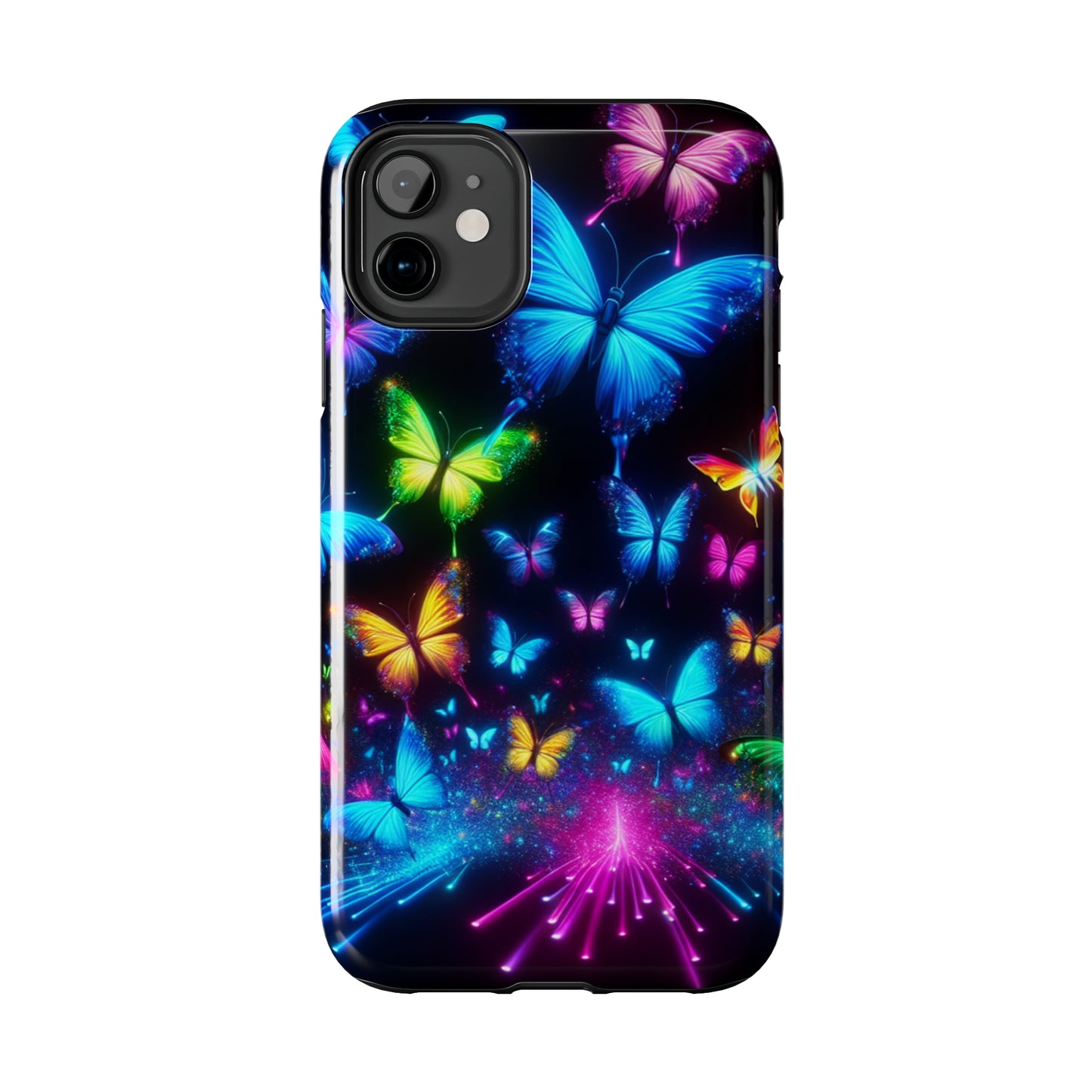 "Electric Flutterby Glow" NEON Butterflies Tough Phone Case