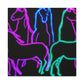 Vibrant Neon Unicornscape. NEON Unicorns Art Canvas